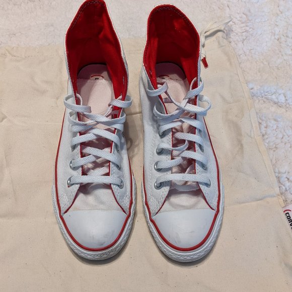 Shoes - (Converse) Red "Open To Change" Hi-Tops